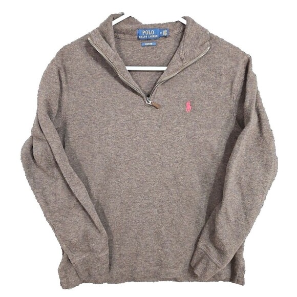 Other - Polo Ralph Lauren Brown 1/4 Zip Collared Pullover Sweatshirt M Long Sleeve